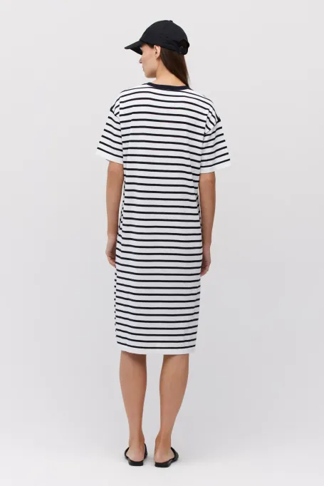 Rochie tub cu dungi albe Rochie tub cu dungi albe