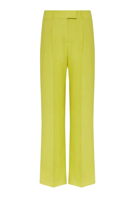 Pantaloni largi din in tei