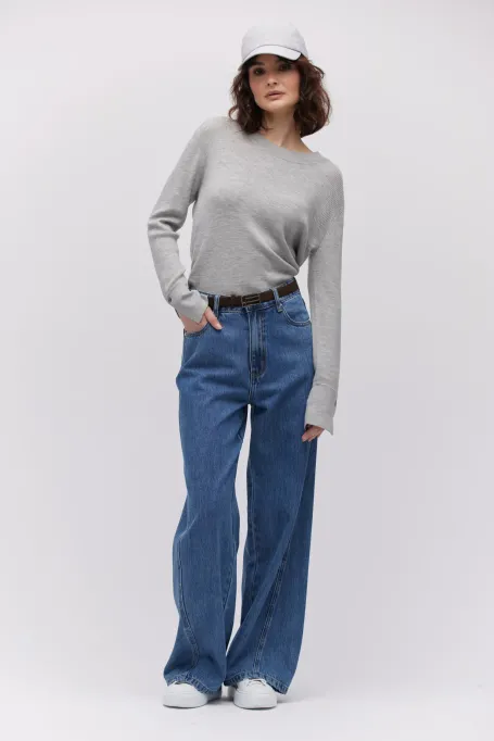 Bluză gri din lână merinos