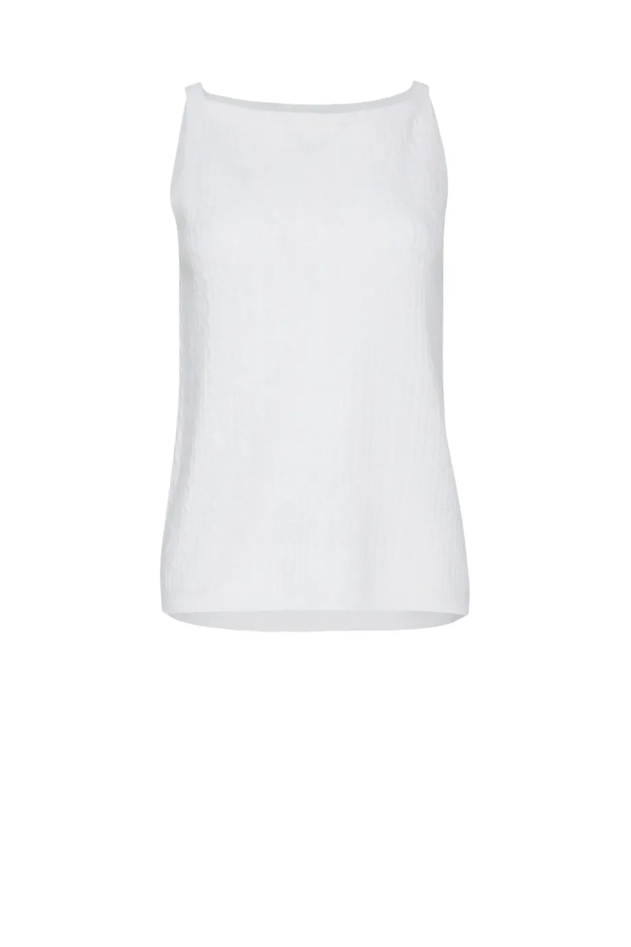 Top cu halter alb din lana merinos Top cu halter alb din lana merinos