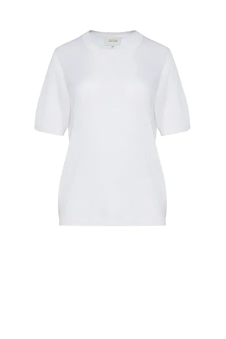Tricou alb din lana merinos Tricou alb din lana merinos