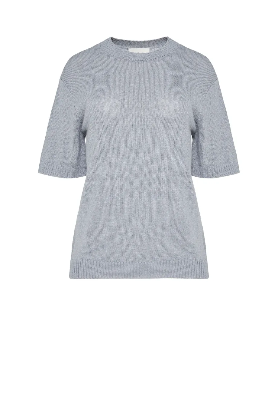 Tricou gri din in si bumbac Tricou gri din in si bumbac