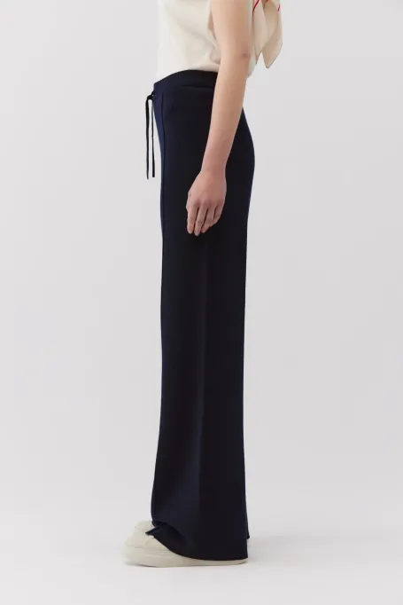 Pantaloni largi din lână merinos Pantaloni largi din lână merinos