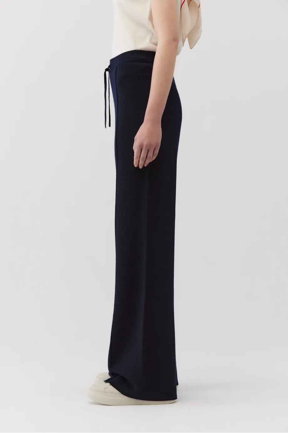 Pantaloni largi din lână merinos Pantaloni largi din lână merinos