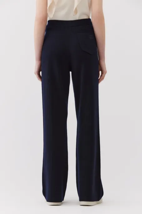Pantaloni largi din lână merinos Pantaloni largi din lână merinos