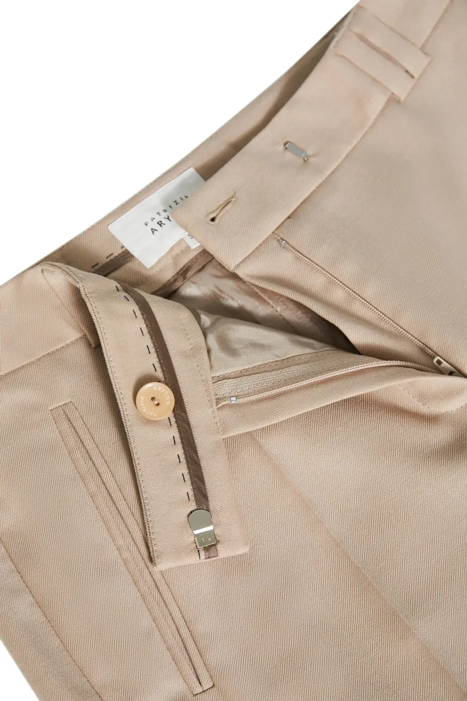 Pantaloni bej cu lana virgina Pantaloni bej cu lana virgina