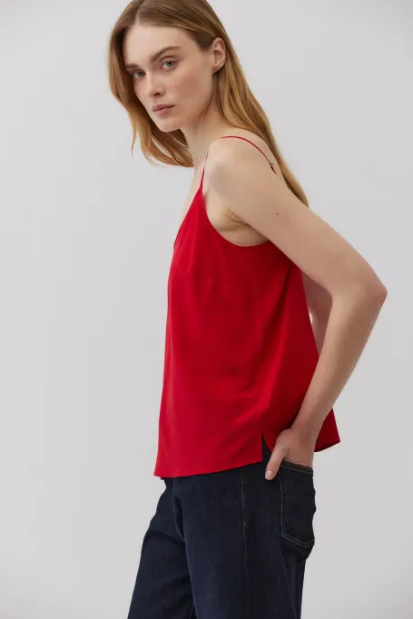 Maieu roșu din mătase