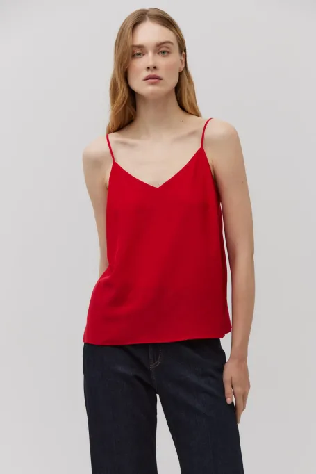 Maieu roșu din mătase