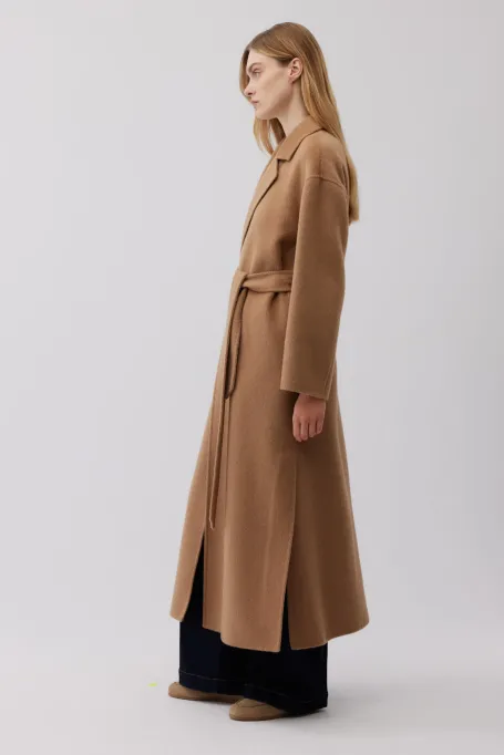 Palton din lână camel dublă Palton din lână camel dublă
