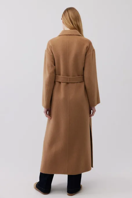 Palton din lână camel dublă Palton din lână camel dublă