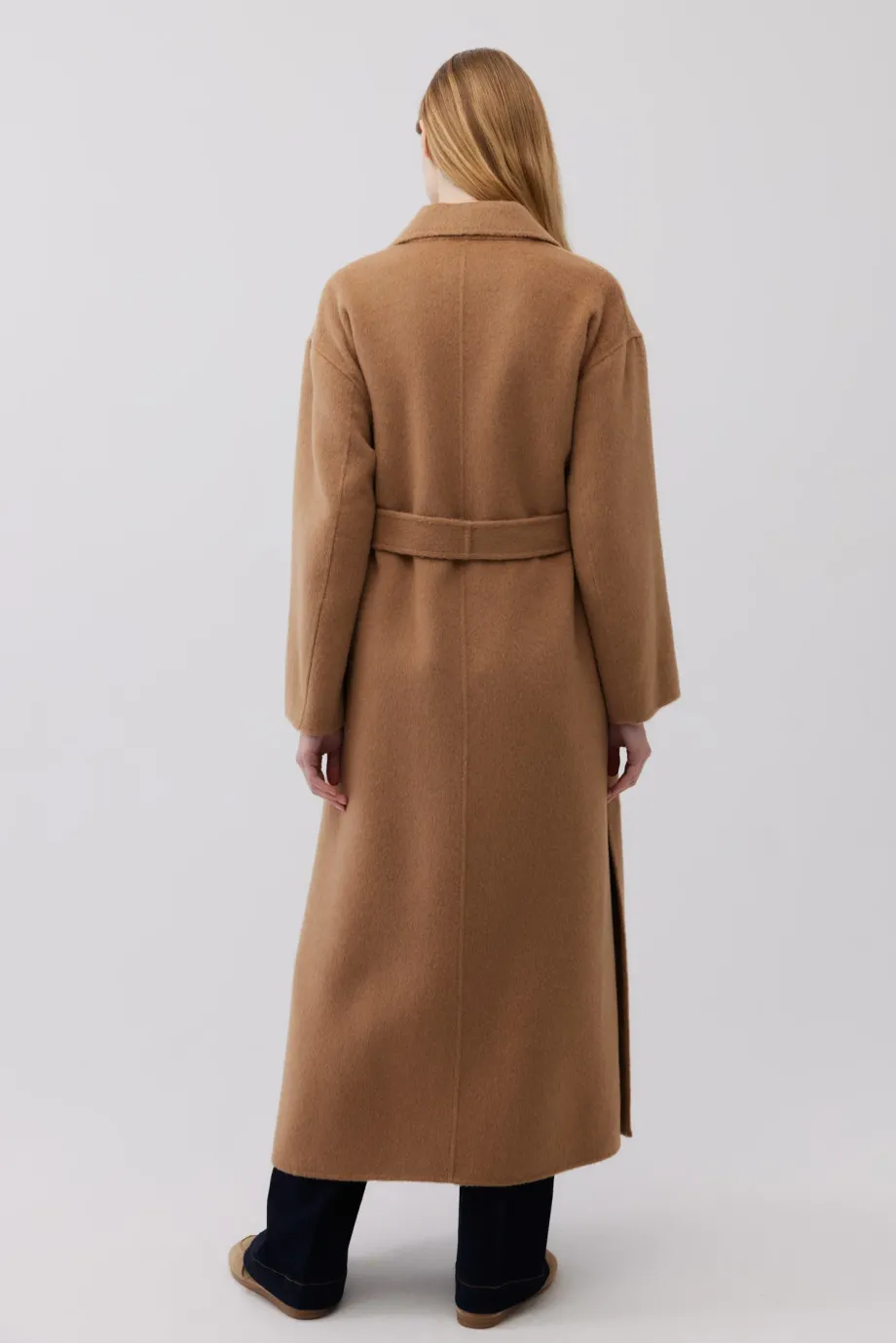 Palton din lână camel dublă Palton din lână camel dublă
