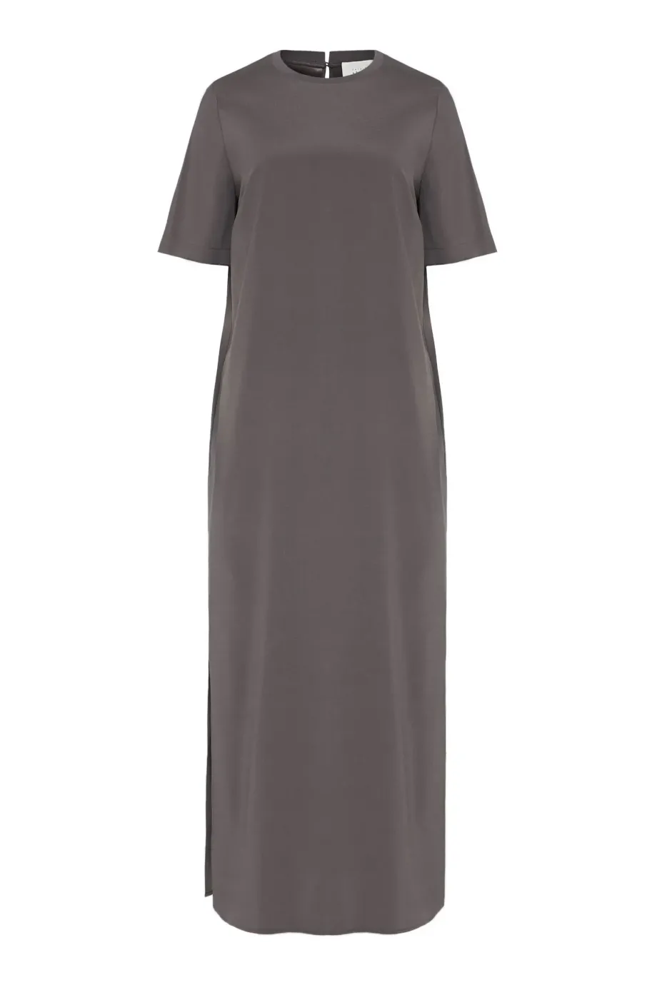 Rochie midi din mătase maro Rochie midi din mătase maro