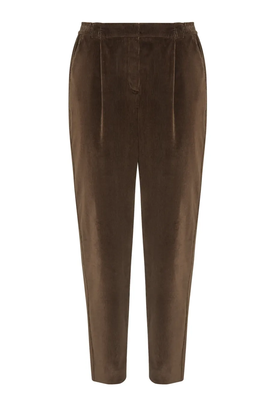 Pantaloni largi maro din catifea Pantaloni largi maro din catifea