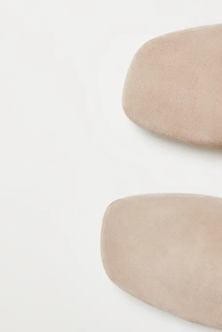 Balerini bej din piele întoarsă