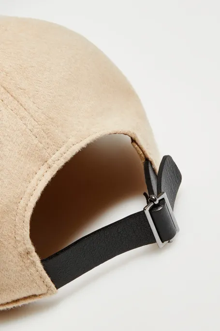 Şapcă de baseball din lână de cămilă bej Şapcă de baseball din lână de cămilă bej