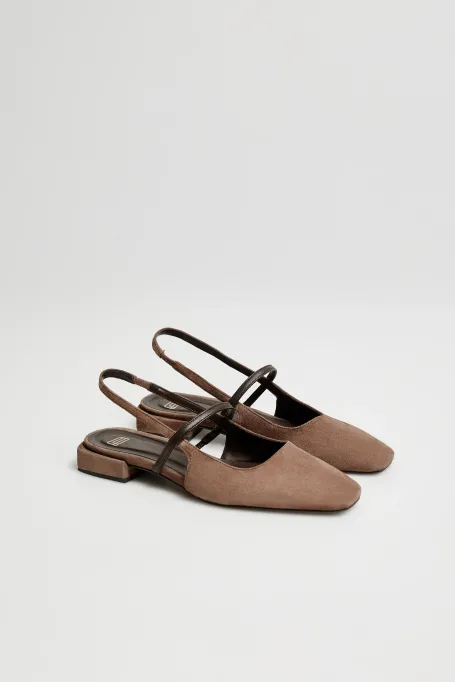 Cizme maro din piele intoarsa