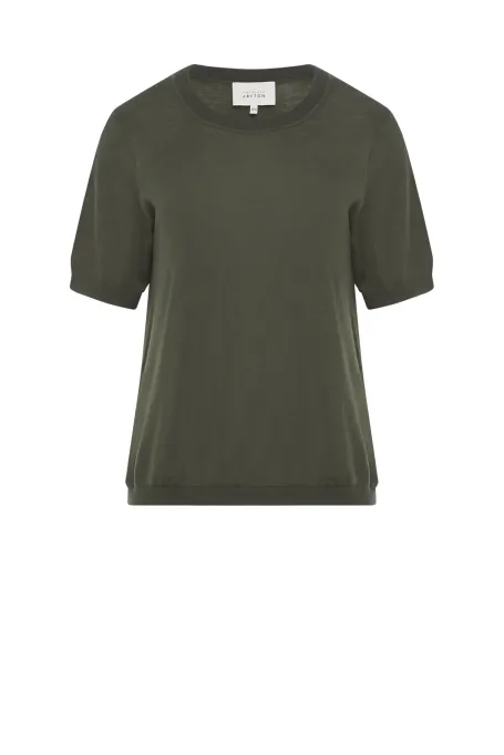 Tricou verde din lana merinos Tricou verde din lana merinos