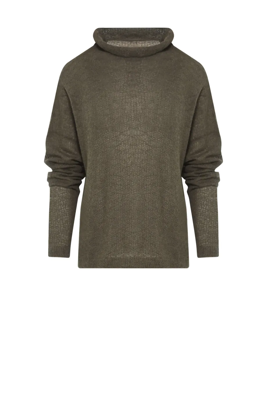 Turtleneck verde cu lana de alpaca Turtleneck verde cu lana de alpaca