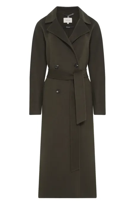 Palton de mătase dublu, verde închis