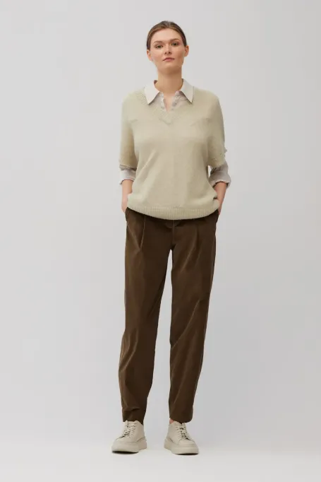 Pulover din lana de alpaca verde deschis