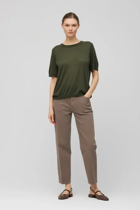 Tricou verde din lana merinos