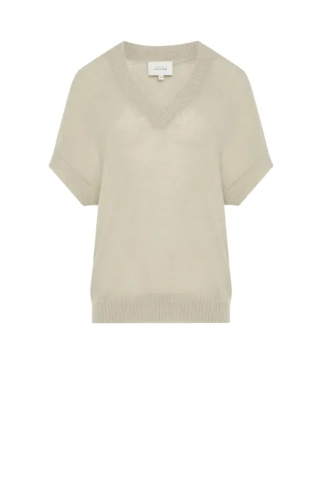 Pulover din lana de alpaca verde deschis Pulover din lana de alpaca verde deschis