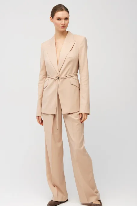 Jacheta roz pudrat din lana virgina