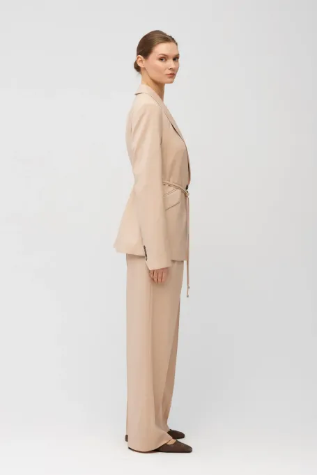 Jacheta roz pudrat din lana virgina