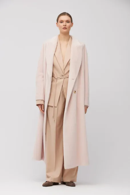 Palton drept la două piept din baby suri alpaca