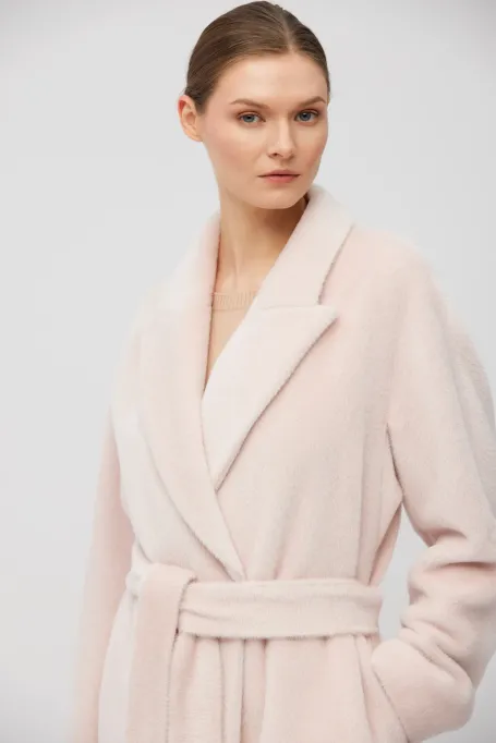 Palton drept la două piept din baby suri alpaca