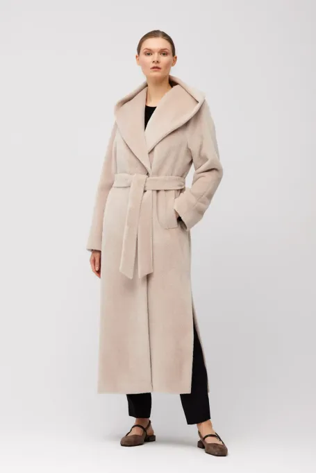 Palton Maxi Baby Suri Alpaca cu glugă