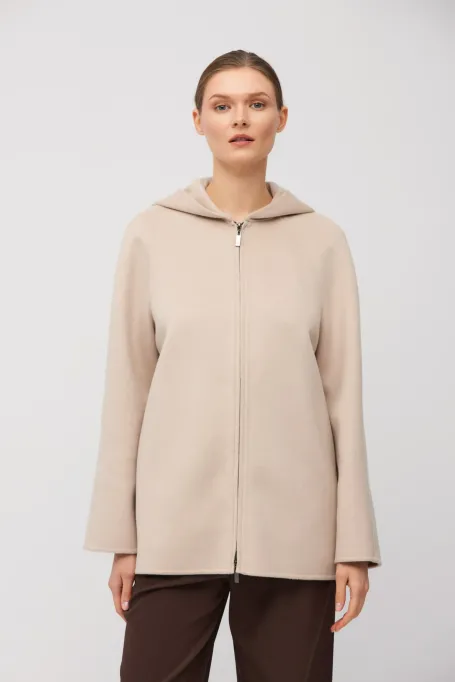 Jachetă dublă din lână și mătase