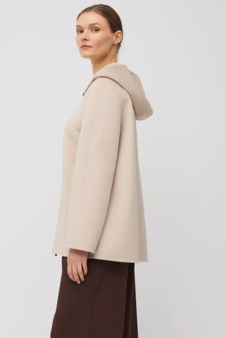 Jachetă dublă din lână și mătase