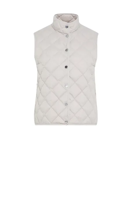 Vestă scurtă de puf bej