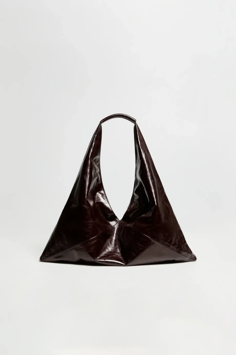 Geantă shopper vinete din piele Geantă shopper vinete din piele