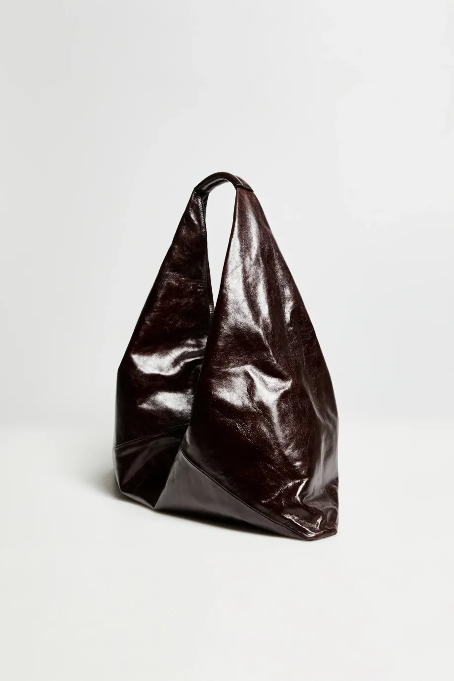 Geantă shopper vinete din piele Geantă shopper vinete din piele