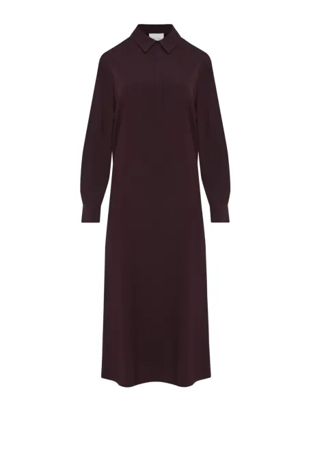 Rochie midi largi din matase vinete