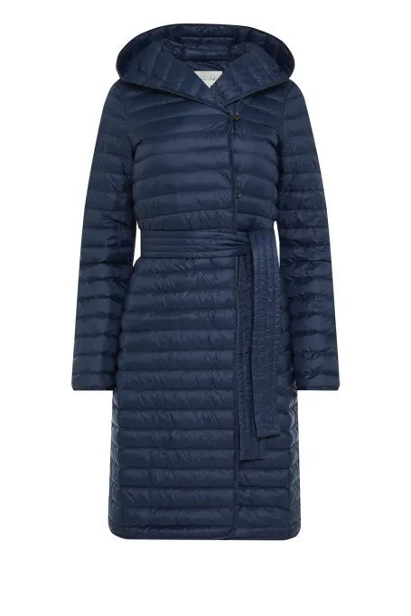 Jachetă Mila bleumarin deschis cu glugă