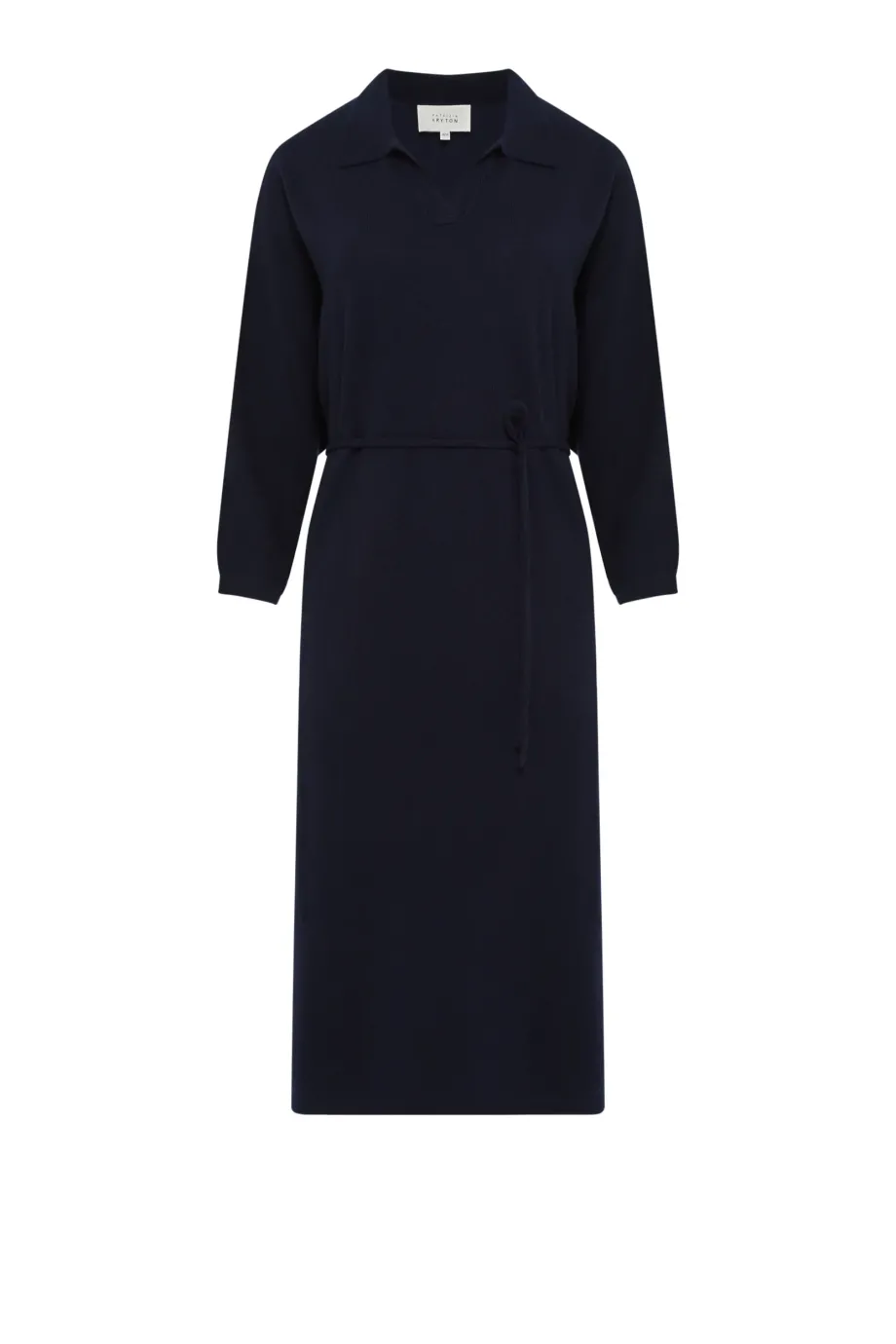 Rochie polo bleumarin din cașmir și lână merinos Rochie polo bleumarin din cașmir și lână merinos