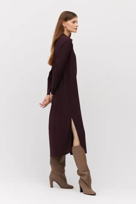 Rochie midi largi din matase vinete Rochie midi largi din matase vinete
