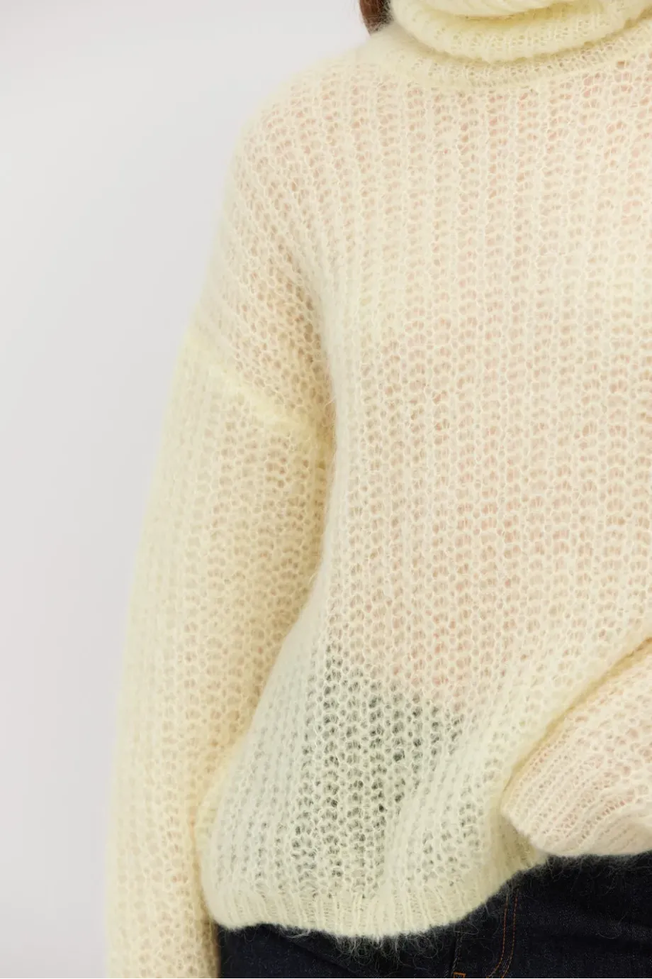 Turtleneck mohair galben pastel Turtleneck mohair galben pastel