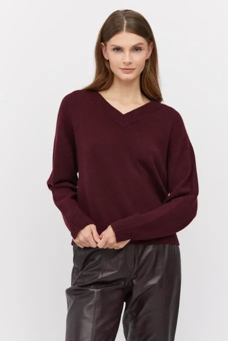 Pulover lejer din cașmir și lână merinos