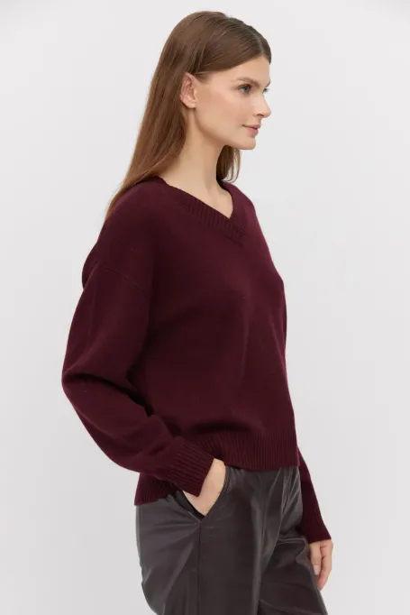 Pulover lejer din cașmir și lână merinos