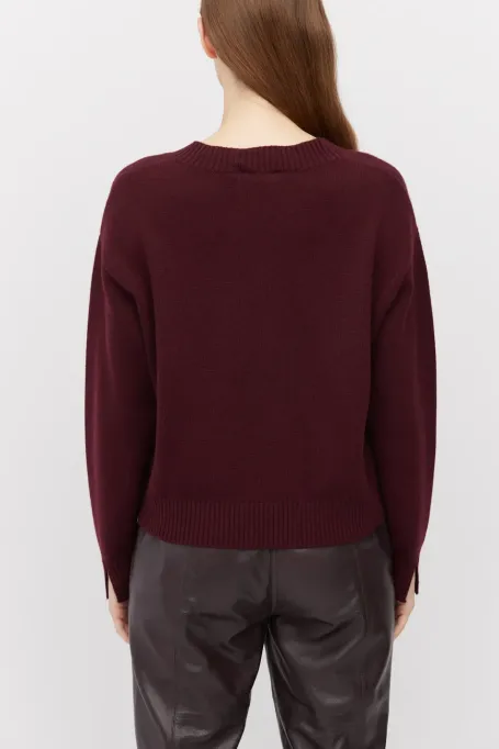 Pulover lejer din cașmir și lână merinos