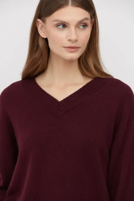 Pulover lejer din cașmir și lână merinos