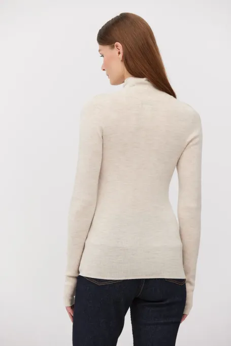 Pulpetă bej din lână merinos