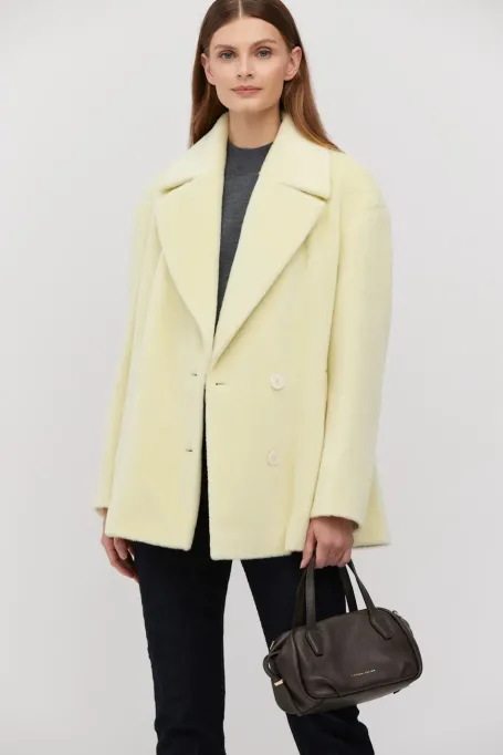 Jachetă din lână de alpaca Baby Suri