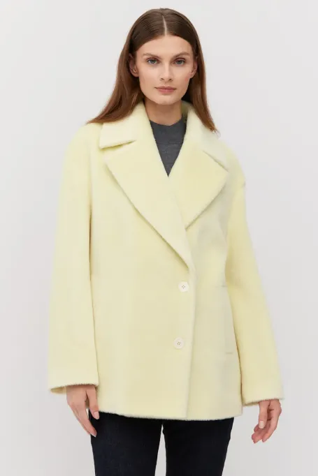 Jachetă din lână de alpaca Baby Suri