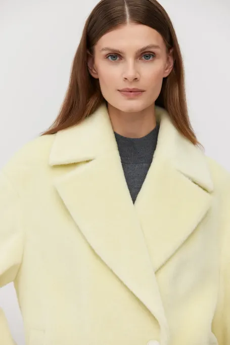 Jachetă din lână de alpaca Baby Suri