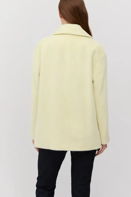 Jachetă din lână de alpaca Baby Suri